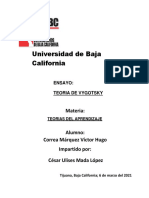 Actividad 1. Ensayo Teoria de Vygotsky