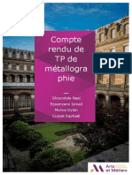 Compte Rendu de TP Métallographie PDF