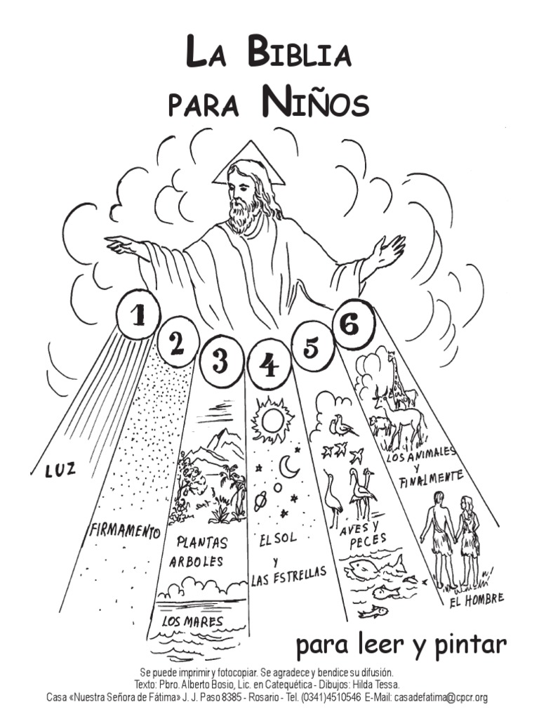 La Biblia para Niños para Leer y Pintar (Antiguo Testamento) | PDF | Libro  del éxodo | Moisés, image size:768x1024