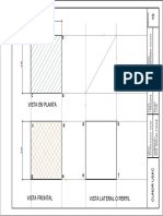 Dibujo de ingeniería con vistas y medidas