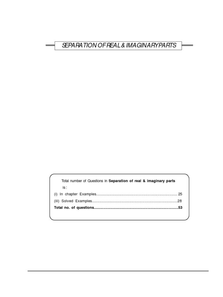 Separation (Complete) Theory Module-6-B | PDF | Complex Number ...