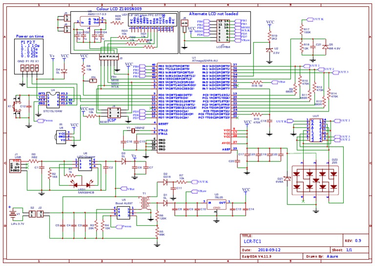 Schematic AVR Colour LCD Tester LCR TC1 20180912214500 PDF PDF