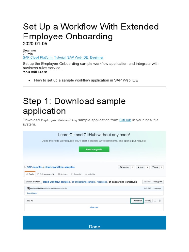 Set Up A Workflow With Extended Employee Onboarding | PDF | World Wide ...