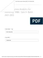 Business Analytics Quiz on Logistic Regression and Conjoint Analysis