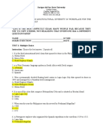 Final Examination in Multicultural Diversity in Workplace For The Tourism Professionals