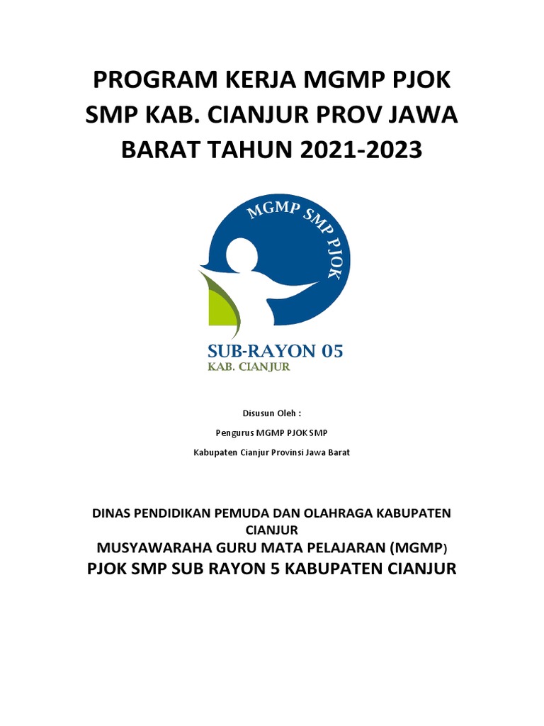Program Kerja MGMP PJOK SMP Cianjur | PDF | Karier & Perkembangan | Bisnis