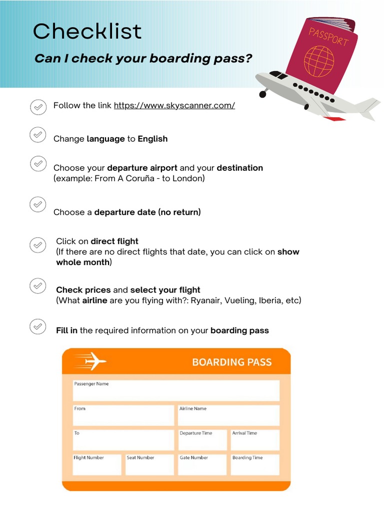 Can I Check Your Boarding Pass Checklist-1 | PDF