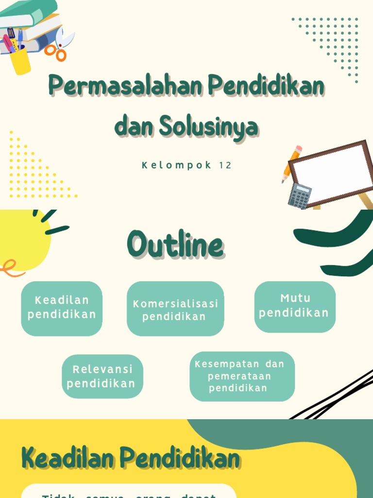 Permasalahan Pendidikan Dan Solusinya Kel 12 PDF | PDF | Ilmu Sosial