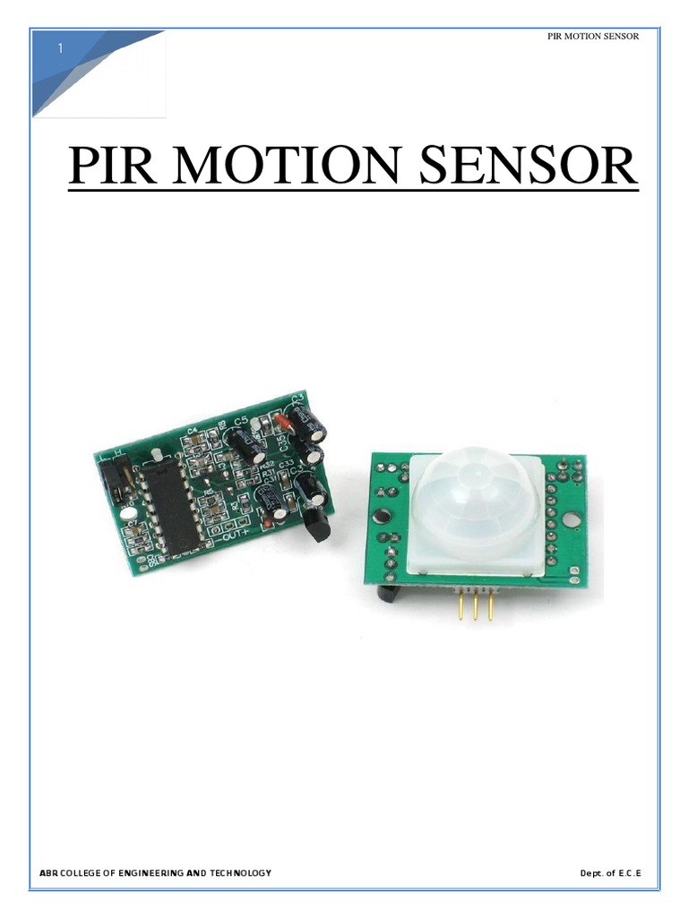 Pir Motion Sensor PDF Infrared Field Effect Transistor