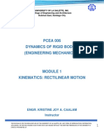 PCEA 006 - Module 1 - Kinematics (Rectilinear Motion)