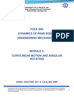 PCEA 006 - Module 3 - Curvilinear Motion and Angular Rotation