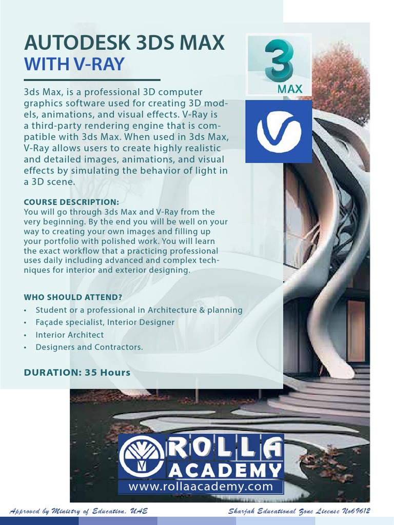 3ds Max & V-Ray Course Overview | PDF | Autodesk 3ds Max | 3 D Computer ...
