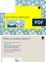 Types of Sentence Openers