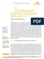 The Influence of Reward On Turnover Intention With The Organizational Commitment As An Intervening Variable (A Study On Group I and II Employee at Djatiroto Sugar Factory) PDF