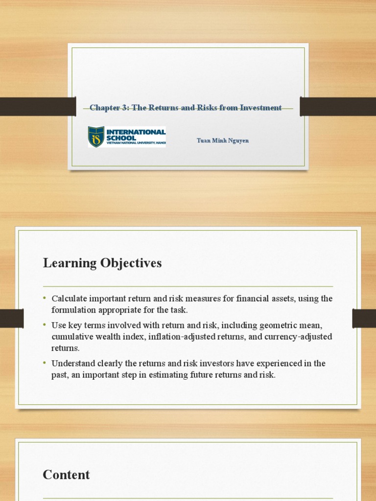 Investment Returns and Risks Explained | PDF | Financial Risk | Yield ...
