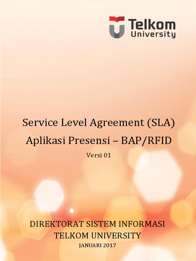 SLA Aplikasi Presensi BAP/RFID Telkom | PDF