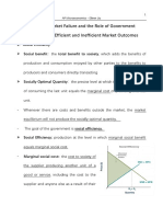 6.1 Market Failure and The Role of Government - Socially Efficient and Inefficient Market Outcomes PDF
