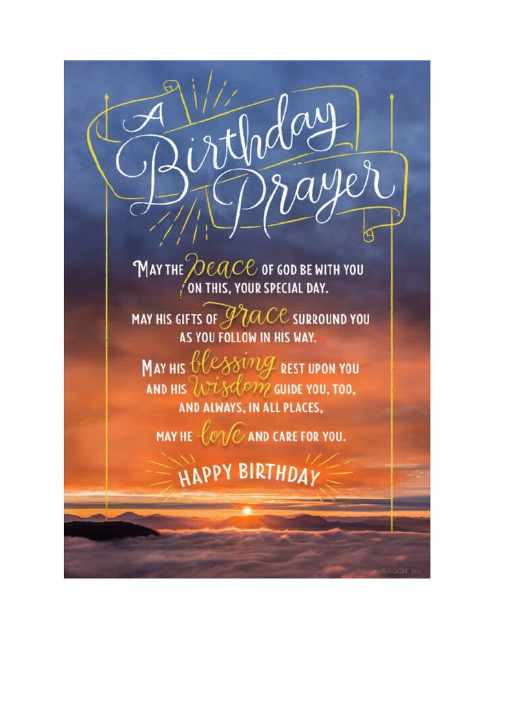 Birthday Prayers Pdf