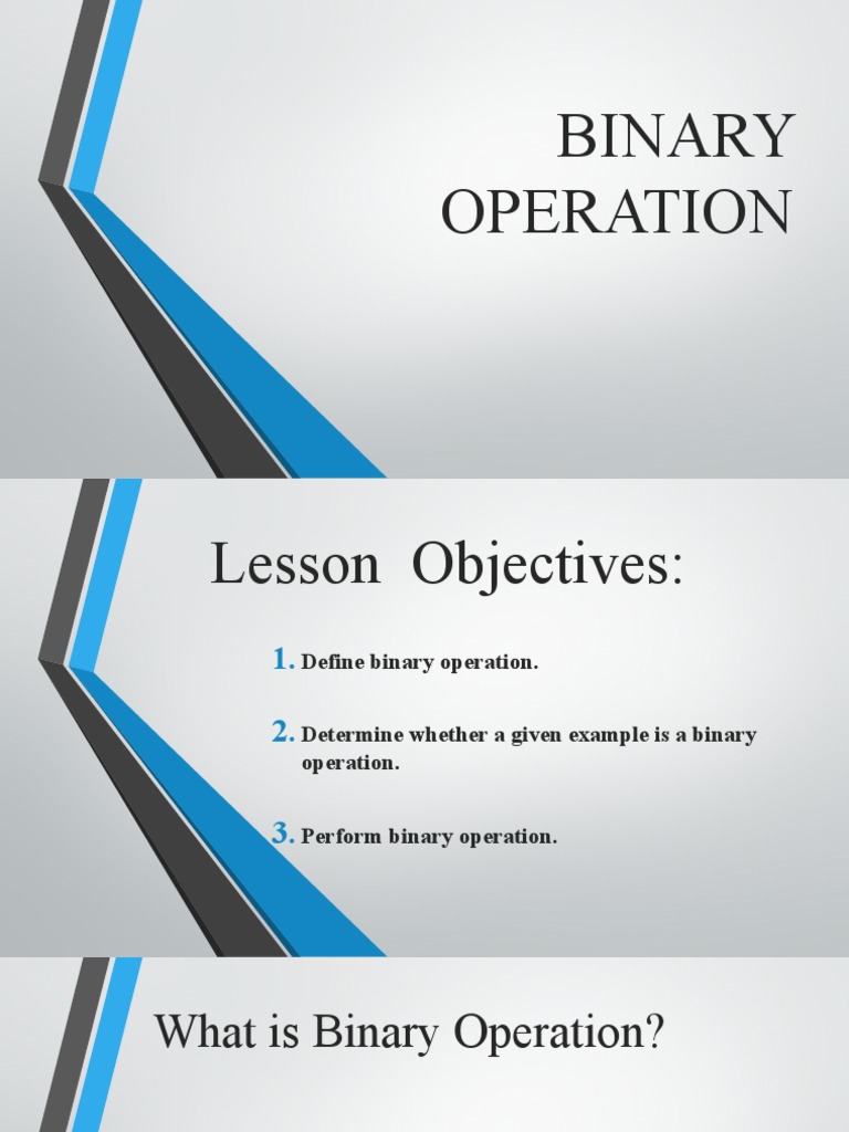 Binary Operation In Math