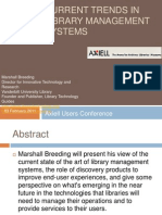 Current Trends in Library Management Systems: Axiell Users Conference