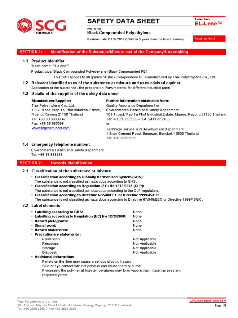 SDS H1000PC Rev.05 PDF PDF Personal Protective Equipment Chemistry