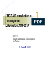 MGT 309 Introduction Au Management Harmattan 2018-2019