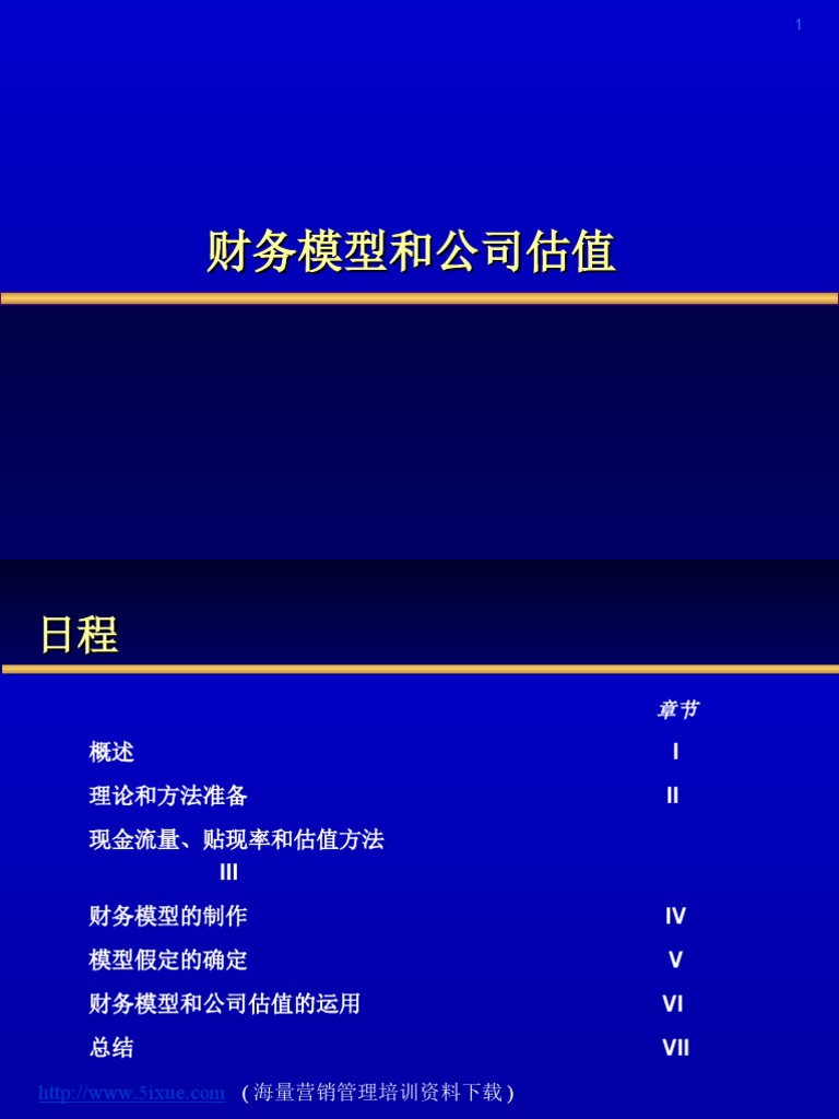 财务模型和公司估值PE用| PDF