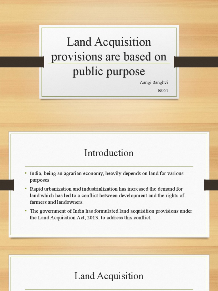 Land Acquisition Provisions in India | PDF | Eminent Domain | Economies