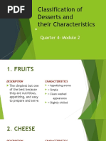 Classification of Desserts and Their Characteristics: Quarter 4-Module 2