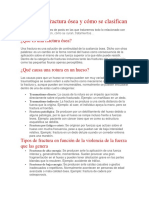 Qué Es Una Fractura Ósea y Cómo Se Clasifican PDF
