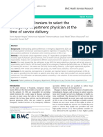 Preferences of Iranians To Select The Emergency Department Physician at The Time of Service Delivery - Nargesi Et Al. 2021