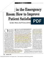 Waiting in The Emergency Room: How To Improve Patient Satisfaction - Mowen Et Al. 1993