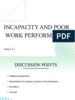 Incapacity and Poor Work Performance