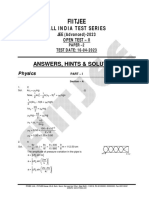 AITS 2223 OT II JEEA TD Paper 2 Sol