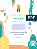 Certificado de Primeira Consulta - Crianças