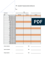 PT Ansinda Communication Indonesia Employee Attendance Sheet