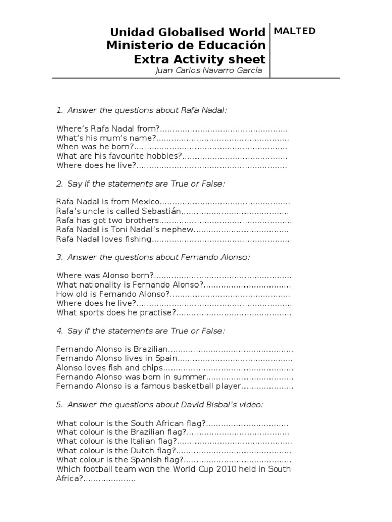 Extra Sheet | PDF | Cooking, Food & Wine