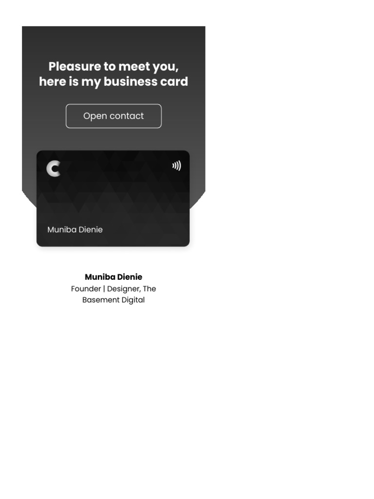 Covve digital business card PDF