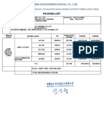 Hefei Gere-Tech International Co., LTD.: Packing List