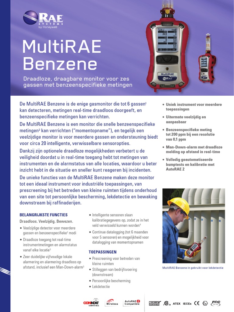 RAE Datasheet MultiRAE Benzene NL PDF