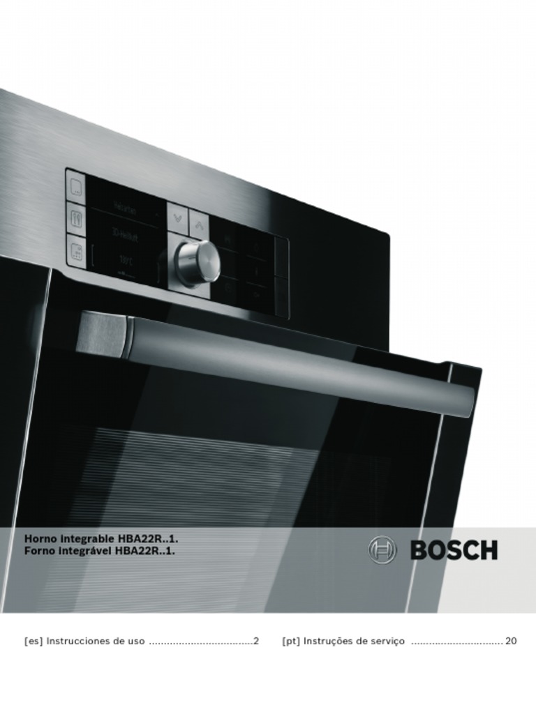 Horno Integrable HBA22R..1. Forno Integrável HBA22R..1., PDF, Agua