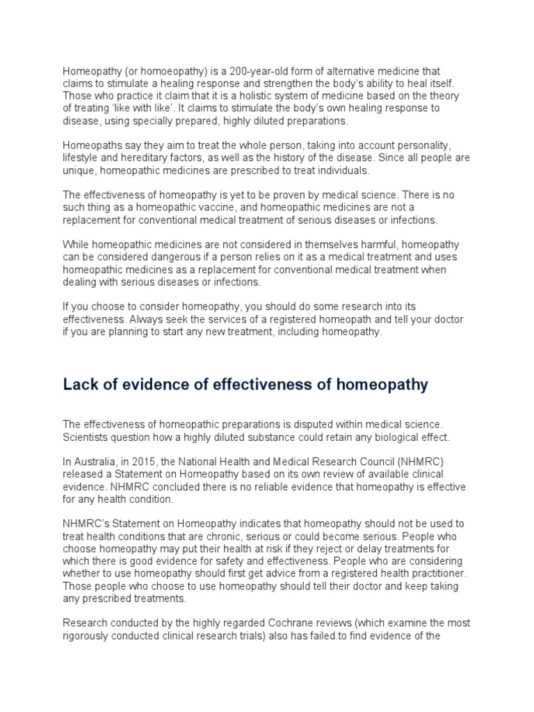 Homeopathy | PDF | Homeopathy | Clinical Medicine