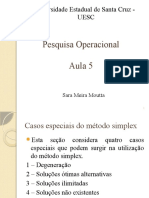 Métodos simplex para casos especiais em programação linear