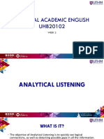 Essential Academic English UHB20102: Week 2