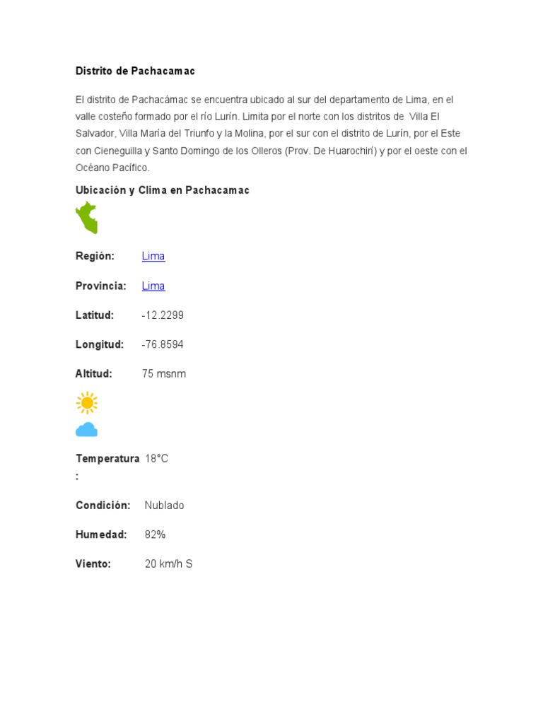 Distrito de Pachacamac PDF