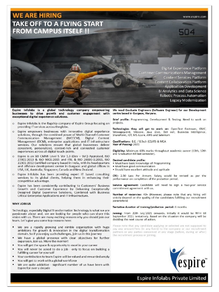 JD Espire Infolabs 2021 | PDF