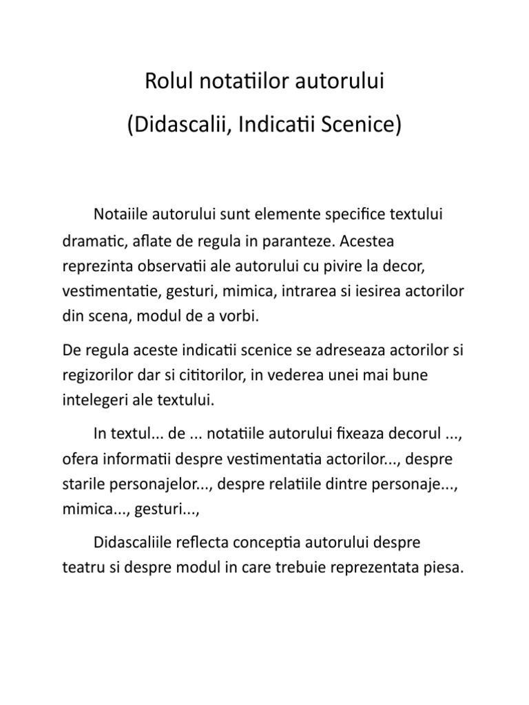 Rolul Notatiilor Autorului Rolul Notatiilor Autorului | PDF