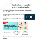 7805 5v Voltage Regulator Datasheet