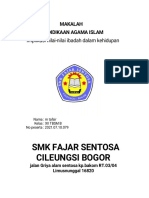 Implikasi Nilai-Nilai Ibadah Dalam Kehidupan: Makalah Pendidikaan Agama Islam