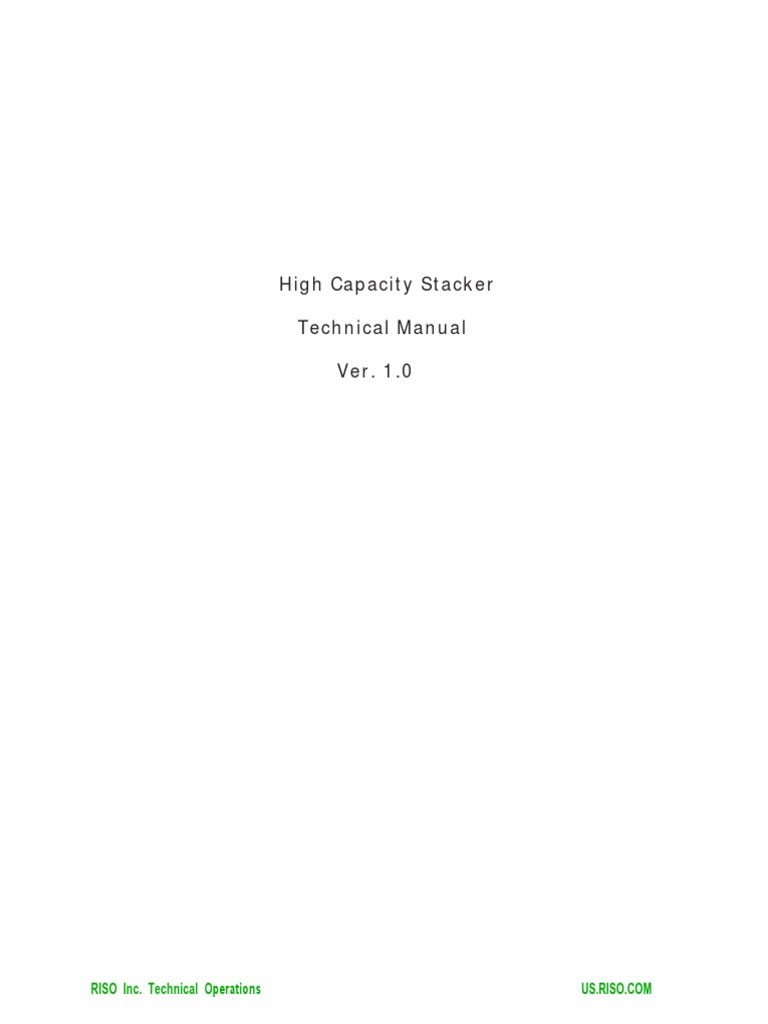 High Capacity Stacker Manual | PDF | Electric Motor | Elevator
